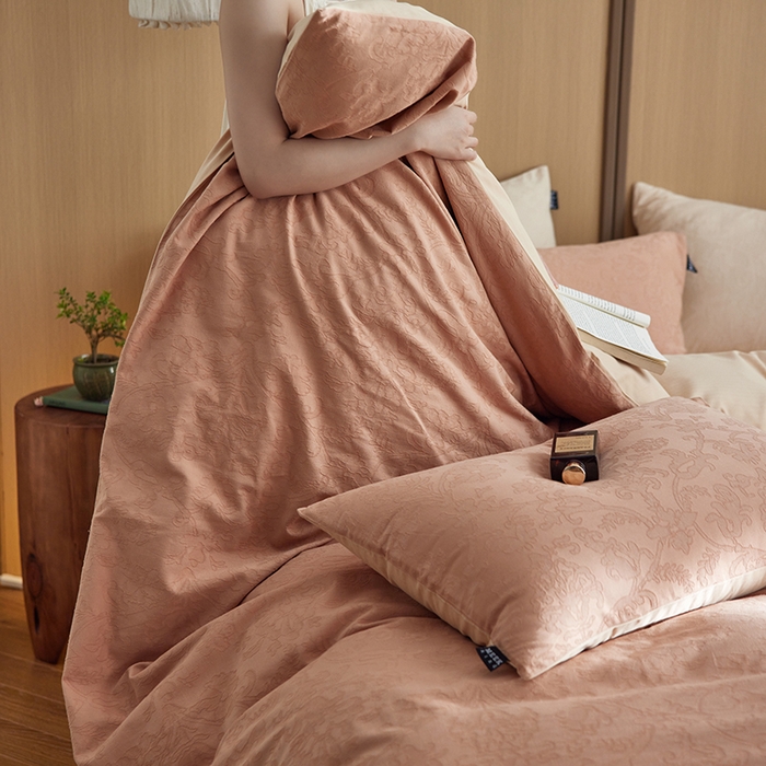 91家纺网 家纺一手货源 找家纺 （总）2024新款提花大雁纹糯感全棉磨毛四件套（欧式茛苕纹）