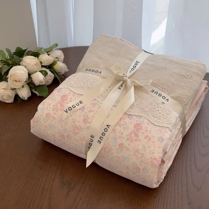 （总）黛馨 2025新款全棉双层纱贴边款四件套