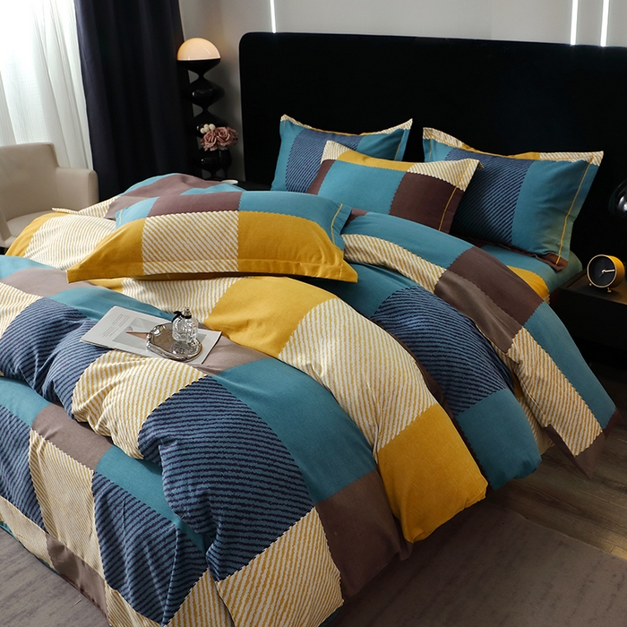 91家纺网 家纺一手货源 找家纺 贝兰仙奴 2024新款亲肤舒适全棉磨毛多规格系列四件套 魔方城