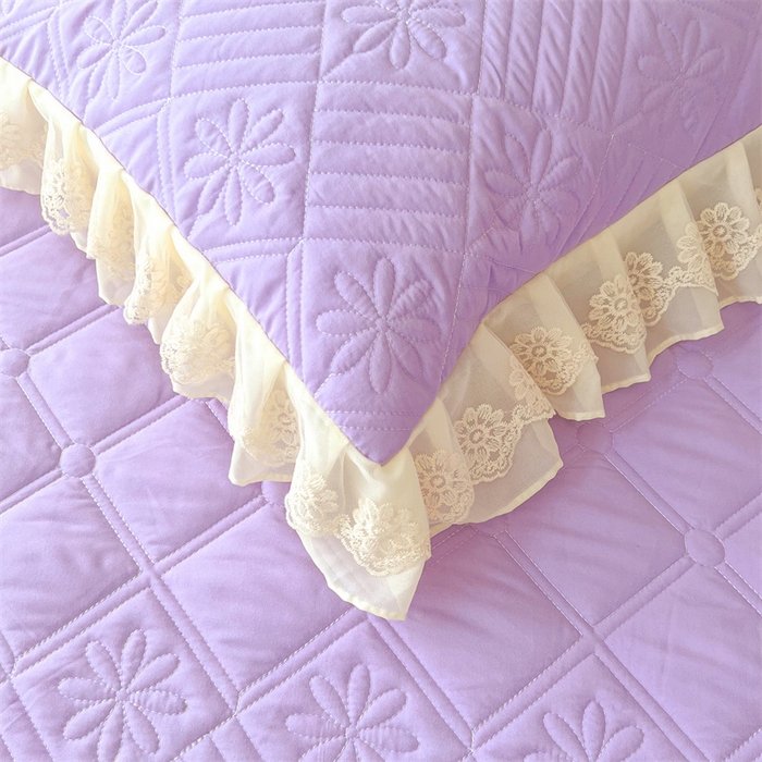 91家纺网 家纺一手货源 找家纺 （总）虹星家纺 2024新款A类水洗棉夹棉床盖三件套