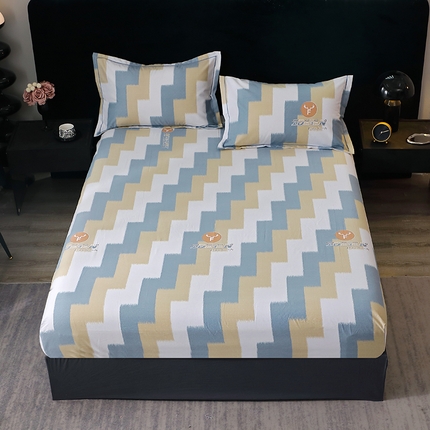 91家纺网 家纺一手货源 找家纺 （总）2025新款叶语系·纯棉全棉生态磨毛单品床笠单件 加厚保暖印花纯棉磨毛床笠单床笠单品床笠单件斜纹