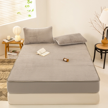 91家纺网 家纺一手货源 找家纺 （总）好眠好梦家纺 2024新款双面火焰绒保暖床笠