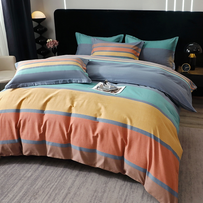 91家纺网 家纺一手货源 找家纺 晶缦家纺 2024新款叶语系纯棉全棉生态磨毛多规格四件套 风尚