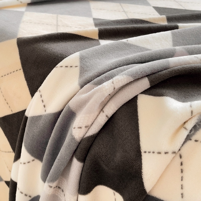 91家纺网 家纺一手货源 找家纺 艾橙家纺 2024新款A类加厚牛奶绒印花床单 极简生活