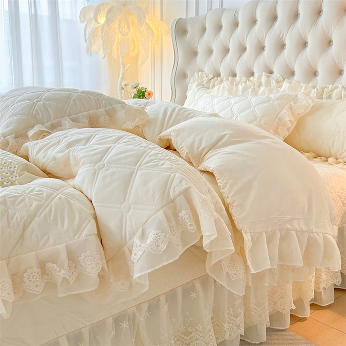 91家纺网 家纺一手货源 找家纺 （总）虹星家纺 2024新款A类水洗棉夹棉床盖四件套