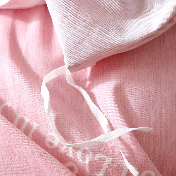 91家纺网 家纺一手货源 找家纺 晶缦家纺 2024新款叶语系纯棉全棉生态磨毛多规格单被套 炫动草莓粉