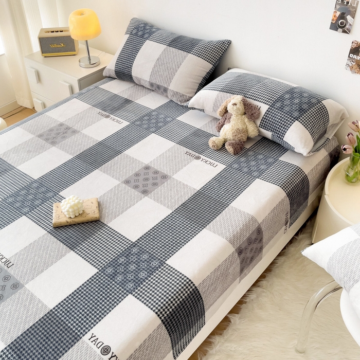 91家纺网 家纺一手货源 找家纺 艾橙家纺 2024新款A类加厚牛奶绒印花床笠 伯克利