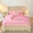 91家纺网 家纺一手货源 找家纺 虹星家纺 2024新款A类水洗棉夹棉床盖四件套 花黛-樱花粉