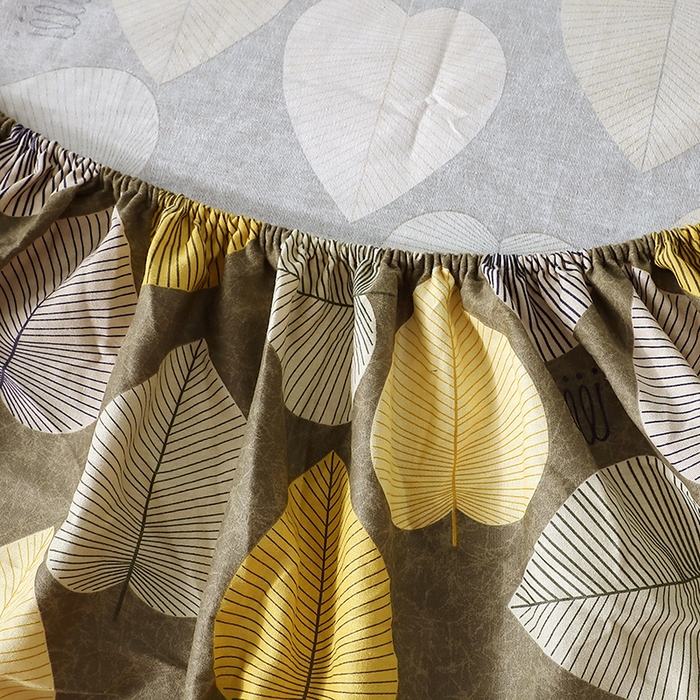 91家纺网 家纺一手货源 找家纺 晶缦家纺 2024新款叶语系纯棉全棉生态磨毛多规格单床笠 叶语聆风