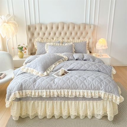 91家纺网 家纺一手货源 找家纺 （总）虹星家纺 2024新款A类水洗棉夹棉床盖四件套