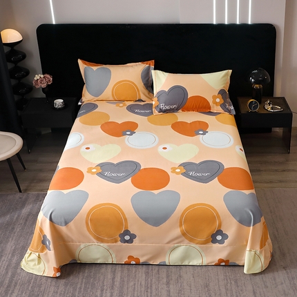 91家纺网 家纺一手货源 找家纺 （总）2025新款叶语系·纯棉全棉生态磨毛单品床单单件 加厚保暖印花纯棉磨毛床单单床单单品床单斜纹