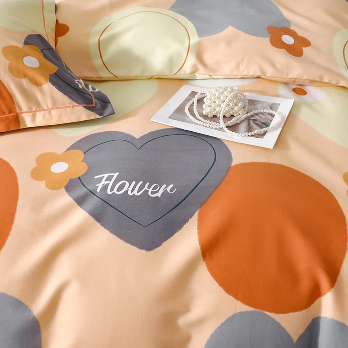 91家纺网 家纺一手货源 找家纺 晶缦家纺 2024新款叶语系纯棉全棉生态磨毛多规格四件套 贝尔