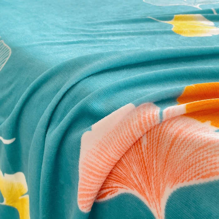 91家纺网 家纺一手货源 找家纺 艾橙家纺 2024新款A类加厚牛奶绒印花床单 晚秋