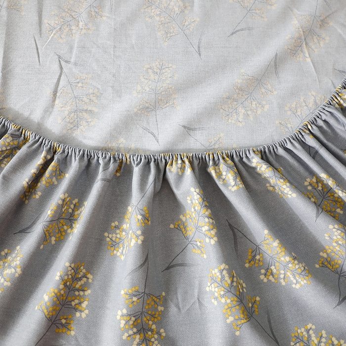 91家纺网 家纺一手货源 找家纺 晶缦家纺 2024新款叶语系纯棉全棉生态磨毛多规格单床笠 絮语绿