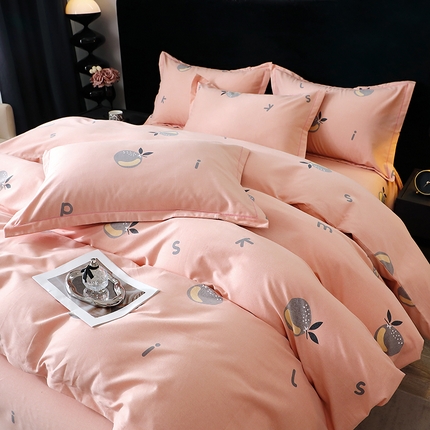 91家纺网 家纺一手货源 找家纺 （总）2025新款叶语系·纯棉全棉生态磨毛多规格四件套活性加厚保暖印花床单款床笠款斜纹三件套