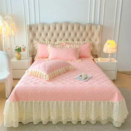 91家纺网 家纺一手货源 找家纺 （总）虹星家纺 2024新款A类水洗棉夹棉床盖三件套