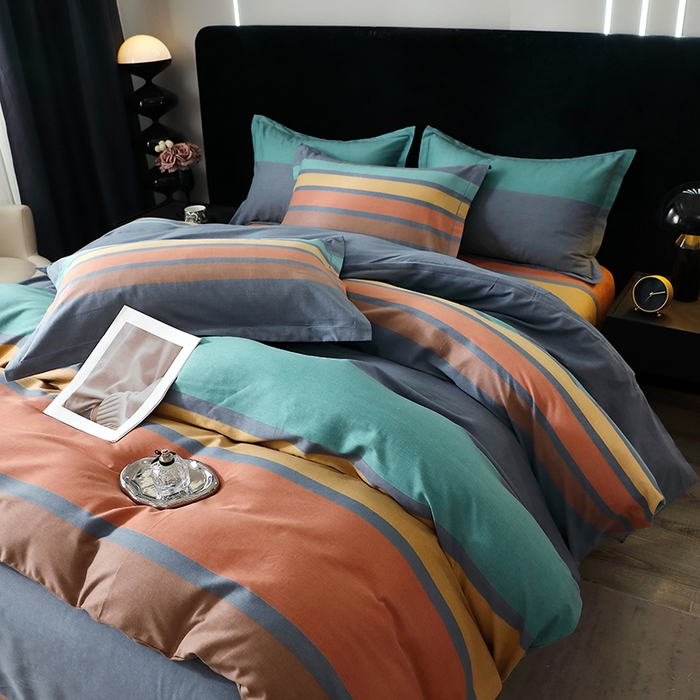 91家纺网 家纺一手货源 找家纺 晶缦家纺 2024新款叶语系纯棉全棉生态磨毛多规格四件套 风尚