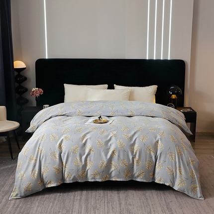 91家纺网 家纺一手货源 找家纺 （总）2025新款叶语系·纯棉全棉生态磨毛多规格单品被套单件保暖加厚印花纯棉磨毛被套单品被套单被套被罩斜纹