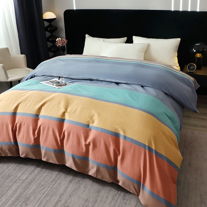 91家纺网 家纺一手货源 找家纺 晶缦家纺 2024新款叶语系纯棉全棉生态磨毛多规格单被套 风尚