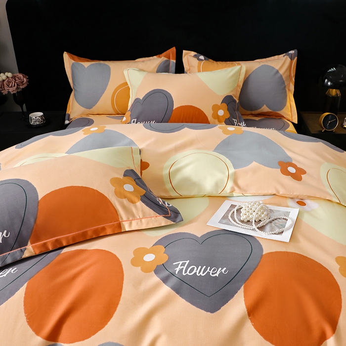 91家纺网 家纺一手货源 找家纺 晶缦家纺 2024新款叶语系纯棉全棉生态磨毛多规格四件套 贝尔