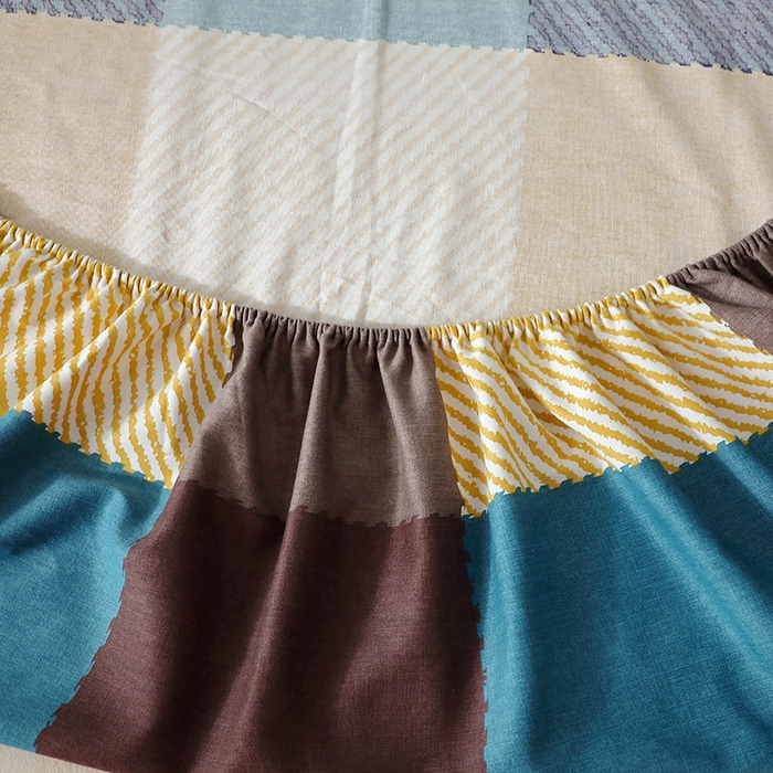 91家纺网 家纺一手货源 找家纺 晶缦家纺 2024新款叶语系纯棉全棉生态磨毛多规格单床笠 魔方城