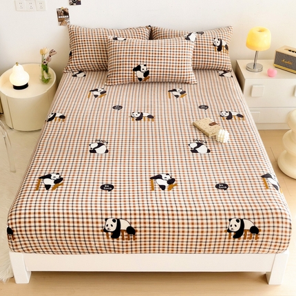 91家纺网 家纺一手货源 找家纺 （总）艾橙家纺 2024新款A类加厚牛奶绒印花床笠