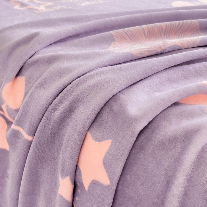 91家纺网 家纺一手货源 找家纺 艾橙家纺 2024新款A类加厚牛奶绒印花床单 银杏叶