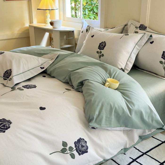 91家纺网 家纺一手货源 找家纺 7V 2024新款A类全棉四件套 芬妮