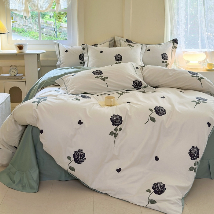 91家纺网 家纺一手货源 找家纺 7V 2024新款A类全棉四件套 芬妮