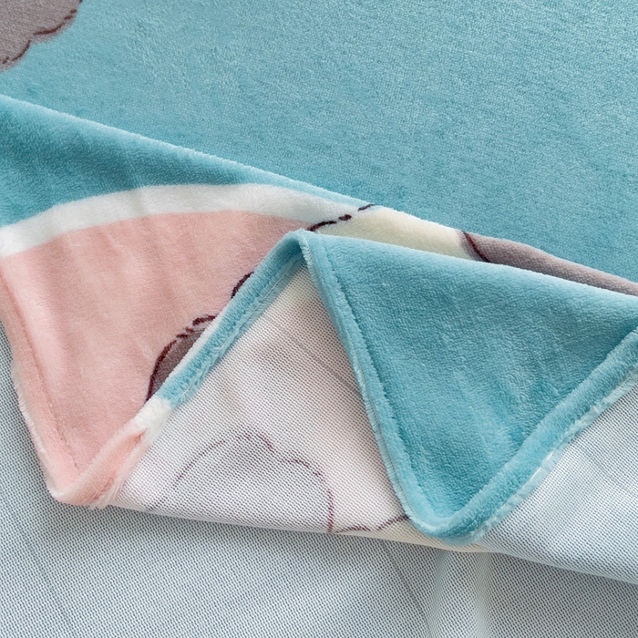 91家纺网 家纺一手货源 找家纺 艾橙家纺 2024新款A类加厚牛奶绒印花床单 呆萌狗