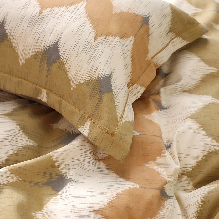 91家纺网 家纺一手货源 找家纺 晶缦家纺 2024新款叶语系纯棉全棉生态磨毛多规格四件套 浪漫味道桔