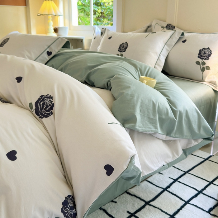 91家纺网 家纺一手货源 找家纺 7V 2024新款A类全棉四件套 芬妮