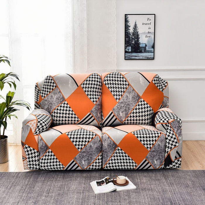 91家纺网 家纺一手货源 找家纺 兴妮雅家纺 2024新款二人冯赛英电动沙发套 千鸟格