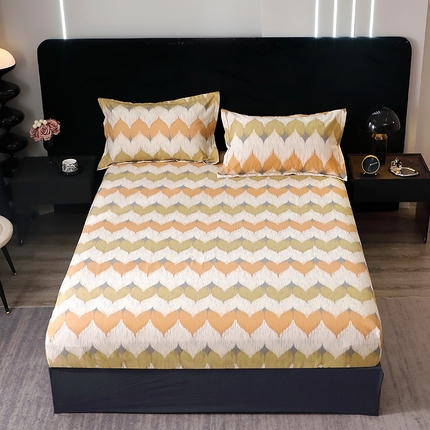 91家纺网 家纺一手货源 找家纺 （总）2025新款叶语系·纯棉全棉生态磨毛单品床笠单件 加厚保暖印花纯棉磨毛床笠单床笠单品床笠单件斜纹