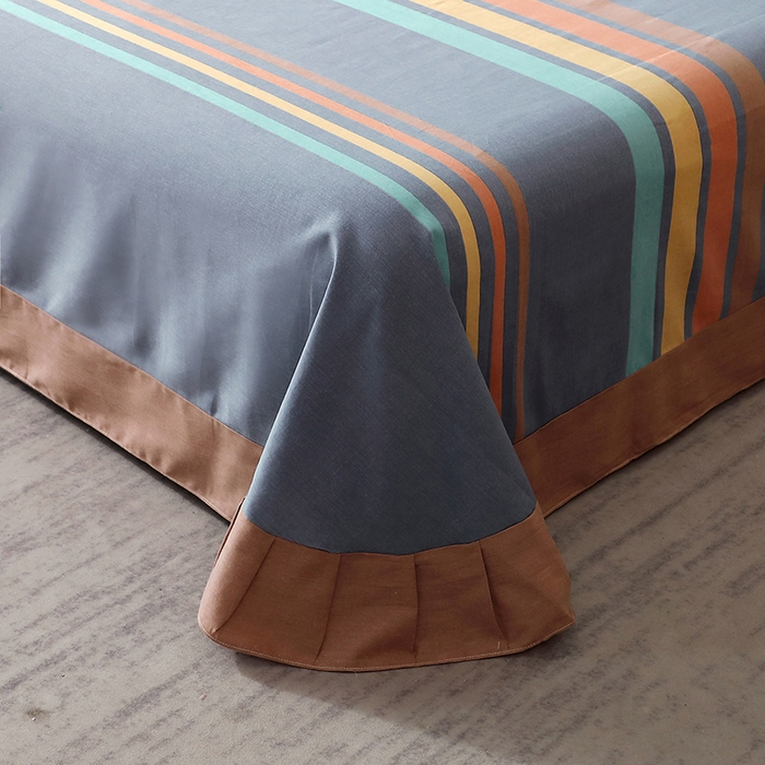 91家纺网 家纺一手货源 找家纺 晶缦家纺 2024新款叶语系纯棉全棉生态磨毛多规格单床单 风尚