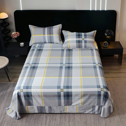 91家纺网 家纺一手货源 找家纺 （总）2025新款叶语系·纯棉全棉生态磨毛单品床单单件 加厚保暖印花纯棉磨毛床单单床单单品床单斜纹