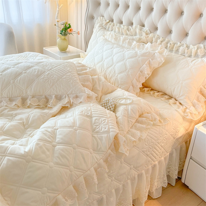 91家纺网 家纺一手货源 找家纺 （总）虹星家纺 2024新款A类水洗棉夹棉床盖四件套