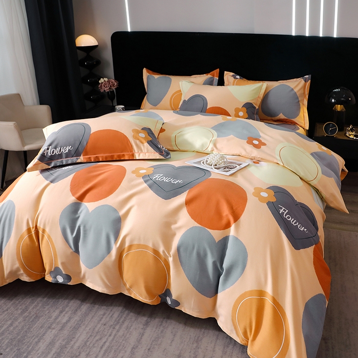 91家纺网 家纺一手货源 找家纺 晶缦家纺 2024新款叶语系纯棉全棉生态磨毛多规格四件套 贝尔