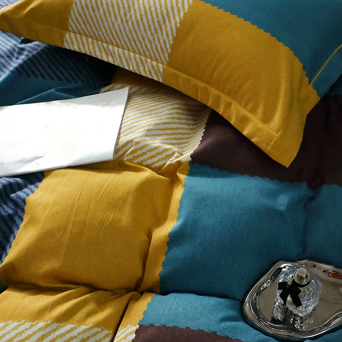 91家纺网 家纺一手货源 找家纺 晶缦家纺 2024新款叶语系纯棉全棉生态磨毛多规格四件套 魔方城