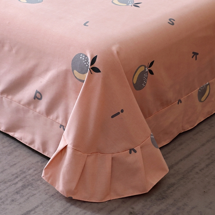 91家纺网 家纺一手货源 找家纺 晶缦家纺 2024新款叶语系纯棉全棉生态磨毛多规格单床单 情怀粉