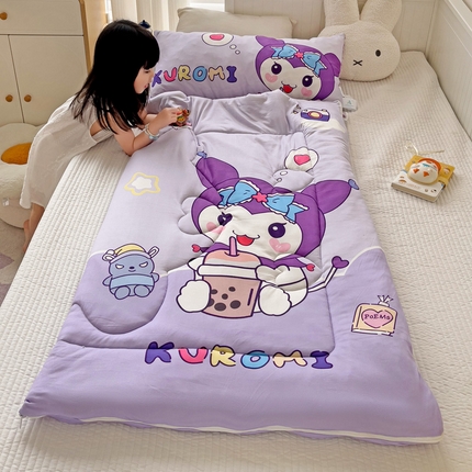 91家纺网 家纺一手货源 找家纺 （总）沁童 2024新款儿童针织棉加豆豆绒睡袋