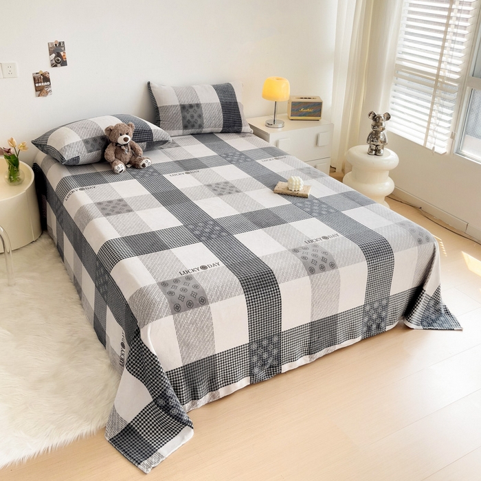 91家纺网 家纺一手货源 找家纺 艾橙家纺 2024新款A类加厚牛奶绒印花床单 伯克利