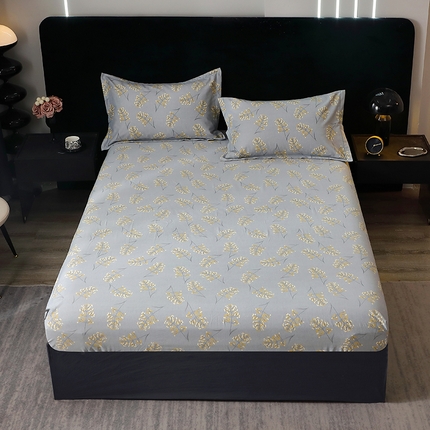 91家纺网 家纺一手货源 找家纺 （总）2025新款叶语系·纯棉全棉生态磨毛单品床笠单件 加厚保暖印花纯棉磨毛床笠单床笠单品床笠单件斜纹