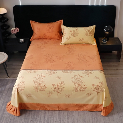 （总）2025新款叶语系·纯棉全棉生态磨毛单品床单单件 加厚保暖印花纯棉磨毛床单单床单单品床单斜纹