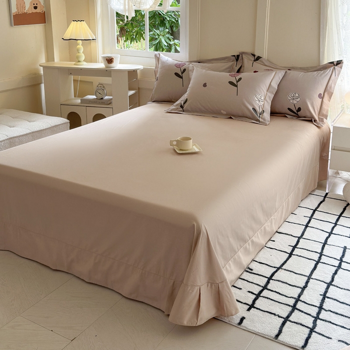 91家纺网 家纺一手货源 找家纺 7V 2024新款A类全棉四件套 卉雅