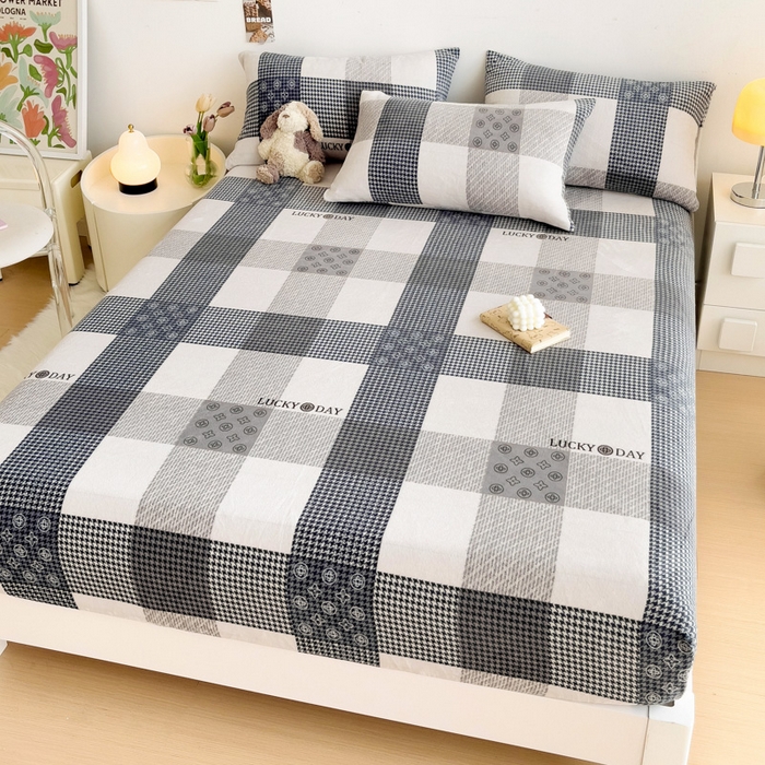 91家纺网 家纺一手货源 找家纺 艾橙家纺 2024新款A类加厚牛奶绒印花床笠 伯克利