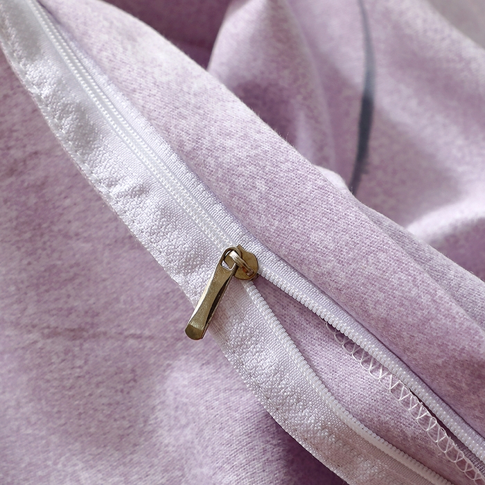 91家纺网 家纺一手货源 找家纺 晶缦家纺 2024新款叶语系纯棉全棉生态磨毛多规格单被套 兰菲尼粉