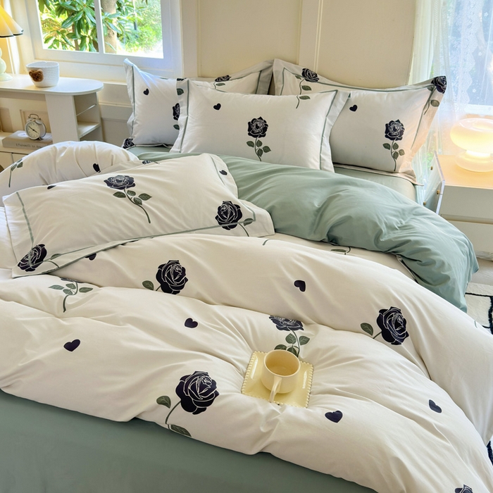 91家纺网 家纺一手货源 找家纺 7V 2024新款A类全棉四件套 芬妮