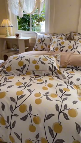 91家纺网 家纺一手货源 找家纺 7V 2024新款A类全棉四件套 青野