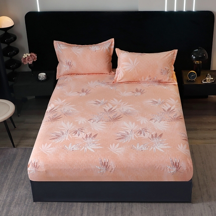 91家纺网 家纺一手货源 找家纺 （总）2025新款叶语系·纯棉全棉生态磨毛单品床笠单件 加厚保暖印花纯棉磨毛床笠单床笠单品床笠单件斜纹